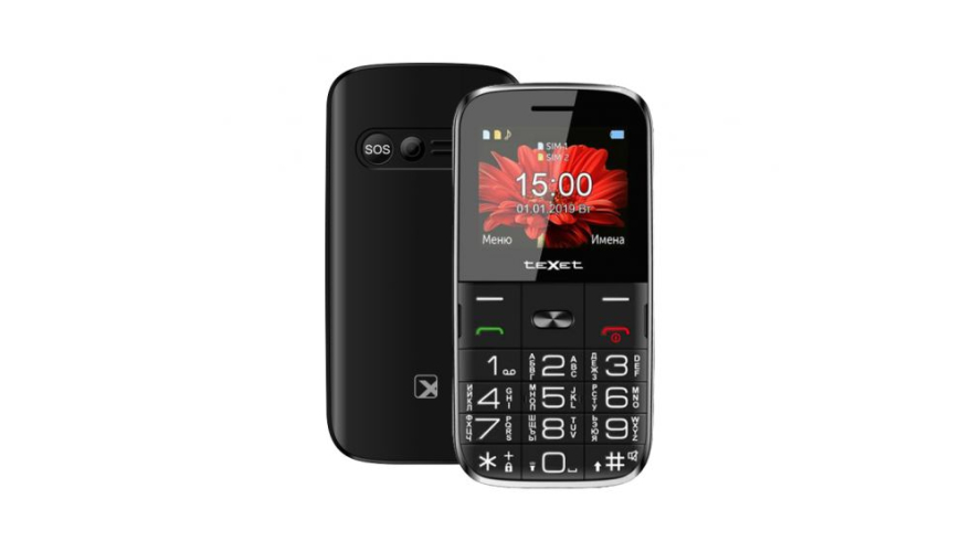 Мобильный телефон Texet TM-B227 Dual Sim Black (Черный)