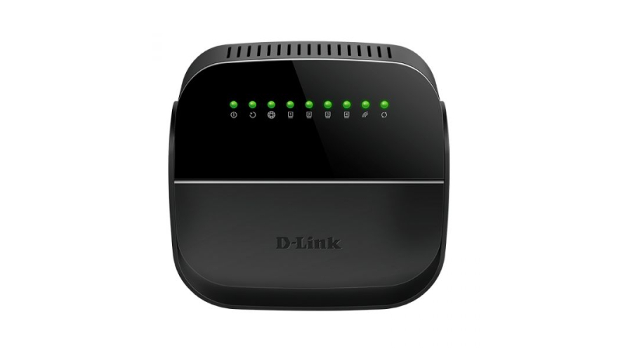 Роутер беспроводной D-Link DSL-2740U/R1A  ADSL (черный)