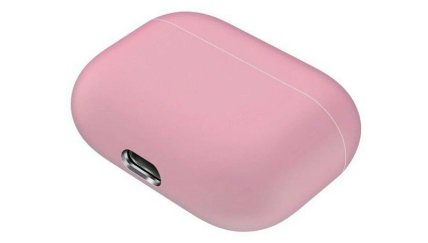 Силиконовый чехол для Apple AirPods Pro с карабином Pink Sand