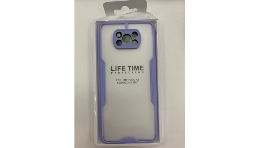 Чехол-накладка силикон Life Time для Poco X3 Сиреневый
