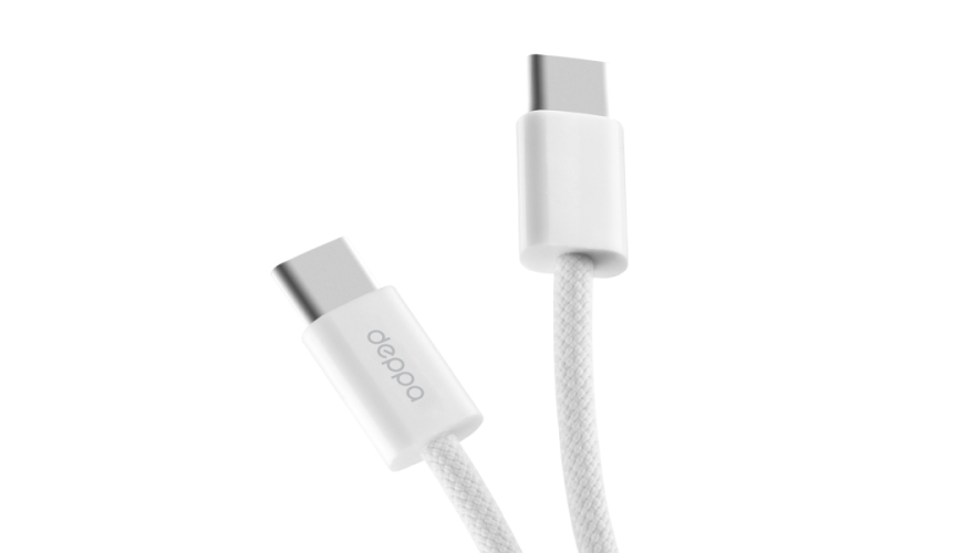 Кабель Deppa Original USB-C - USB-C 5А 60W 1м (72554) Белый