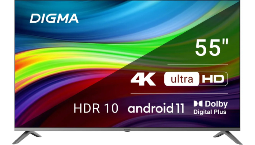 Телевизор Digma DM-LED55UBB41 55" (2024) Black (Черный)