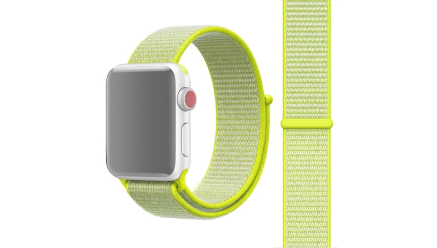 Ремешок для Apple Watch 42/44/45/49mm Nylon Loop Lime