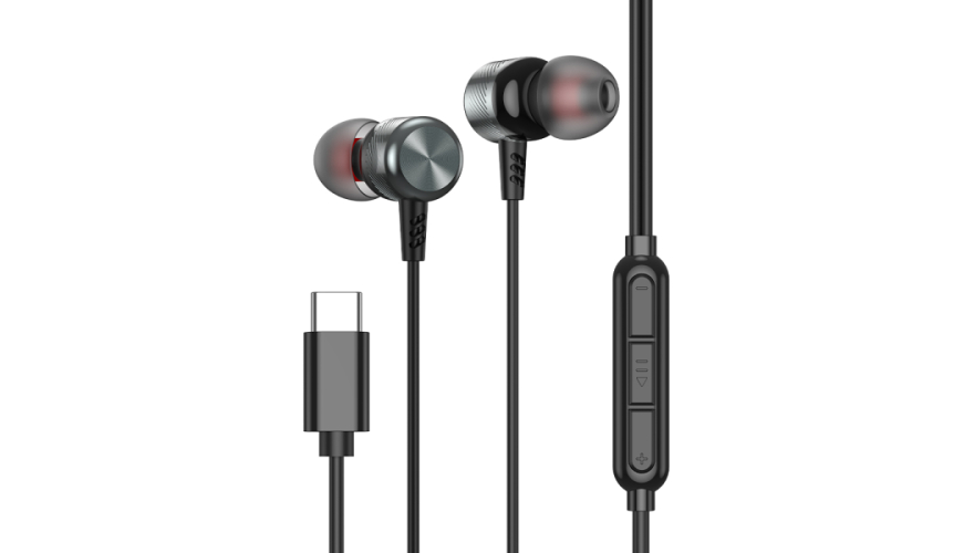 Наушники Deppa Stereo Alum Pro Type-C Графит (44211)