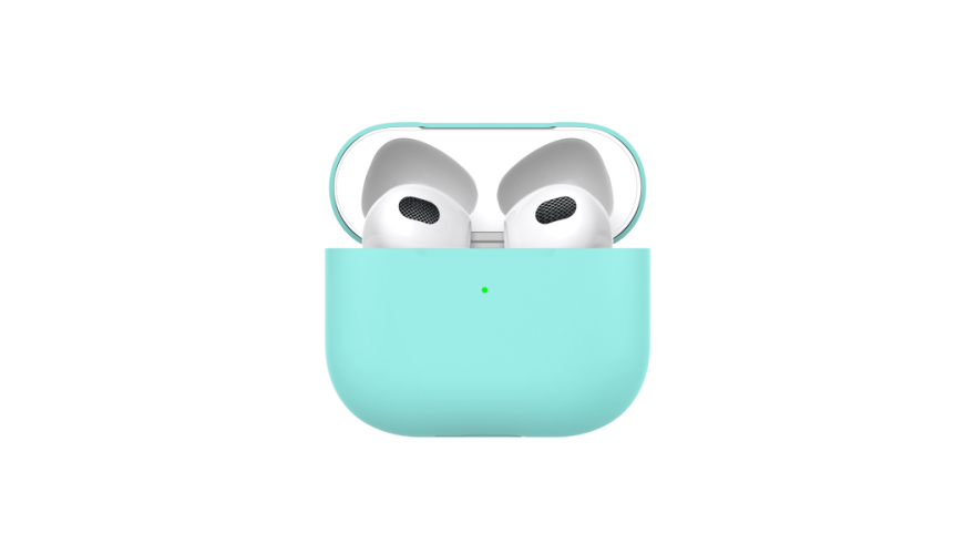 Силиконовый чехол Deppa Ultra Slim для Apple AirPods 3 Мятный (арт.47325)