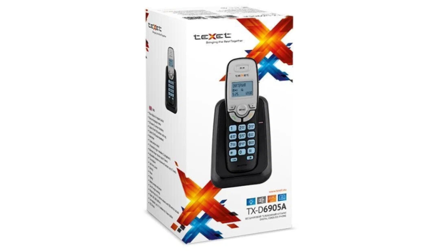 Радиотелефон Dect Texet TX-D6905A Black (Черный)