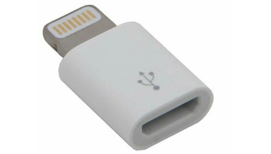 Переходник Micro USB - Lightning Белый