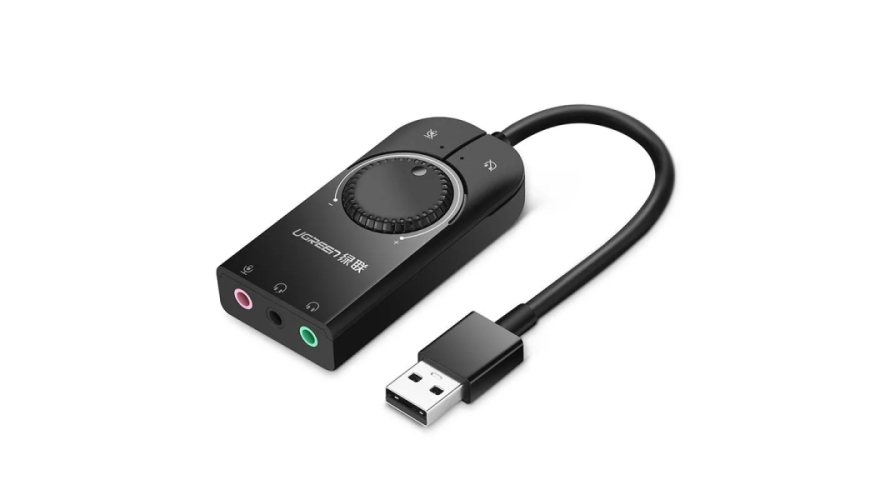 Внешняя звуковая карта UGREEN CM129 15см (40964) Черный