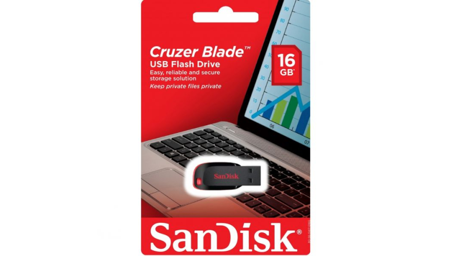 USB Flash Drive SanDisk Cruzer Blade 16GB (SDCZ50-016G-B35)