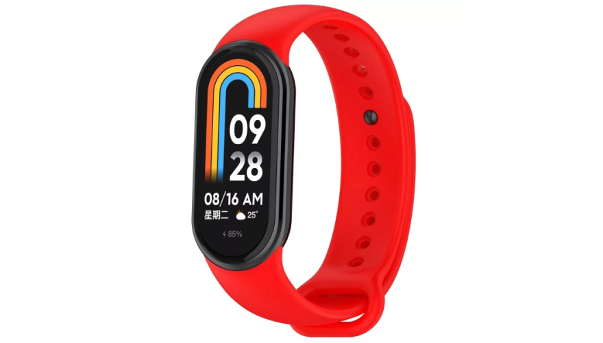 Сменный силиконовый ремешок Red Line для Xiaomi Mi Band 8 Красный