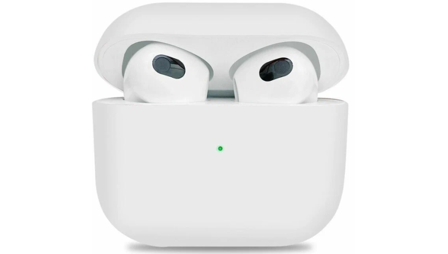 Силиконовый чехол для Apple AirPods 4 с карабином White