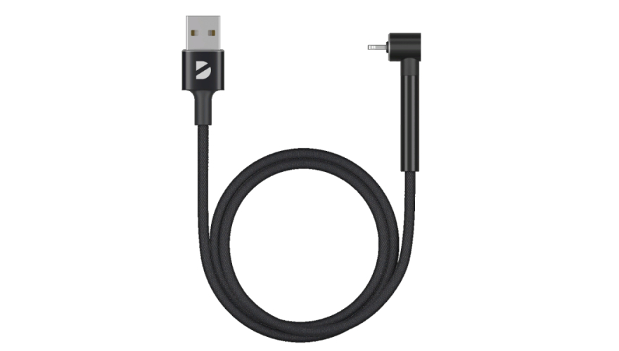 Кабель Deppa Stand USB - Lightning, подставка, аллюминий, 1м, черный (арт.72294)