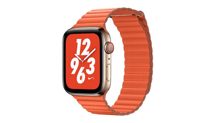 Ремешок из экокожи для Apple Watch 42/44/45/49mm (Оранжевый)