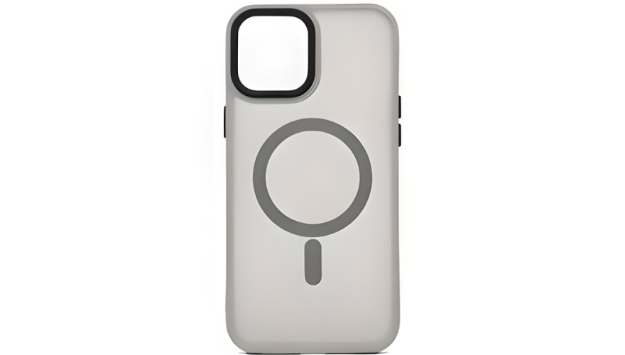 Чехол-накладка силикон MagSafe для iPhone 15 Матовый серый