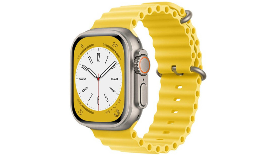 Ремешок Hoco для Apple Watch 38/40/41mm Marine Doble Buckle Silicone Strap Yellow