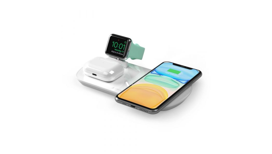Беспроводная зарядная станция Deppa 3 в 1: iPhone, Apple Watch, Airpods 17,5 Вт (24010)