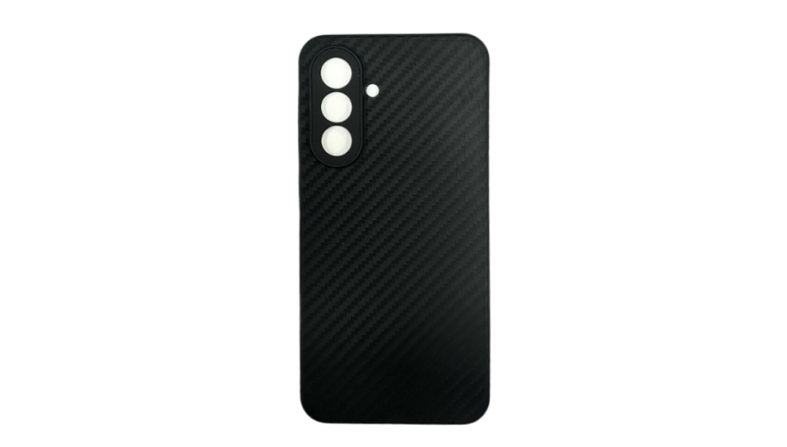 Чехол-накладка силикон под карбон для Samsung Galaxy A36 Черный