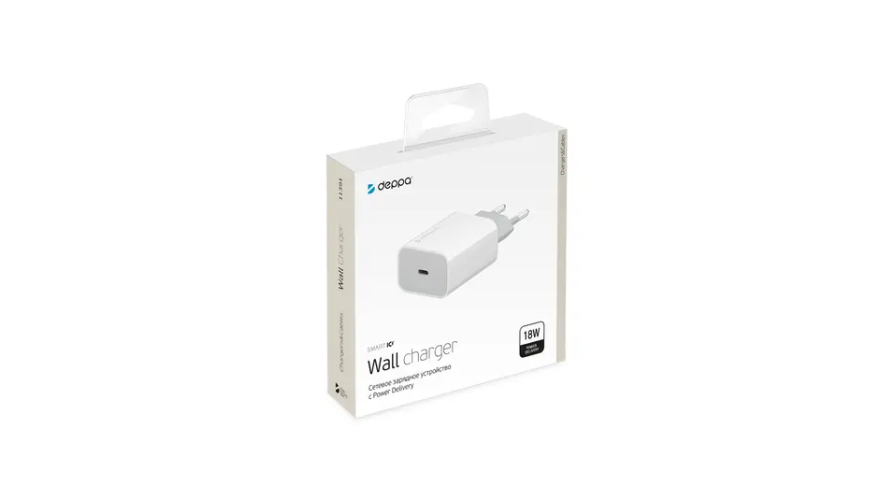 СЗУ Deppa USB Type-C, Power Delivery, 20Вт, белый (арт.11391)