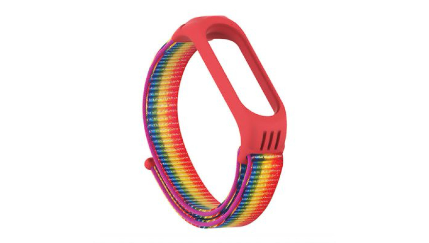 Ремешок DF для Xiaomi Mi Band 3/4/5/6 Rainbow