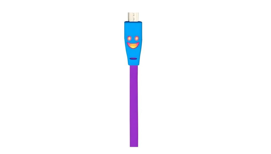 Кабель Sempai USB Micro USB Светящийся Violet 1m