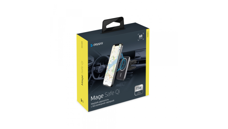 Автомобильный держатель Deppa MagSafe Qi для iPhone, магнитный (арт. 55185)