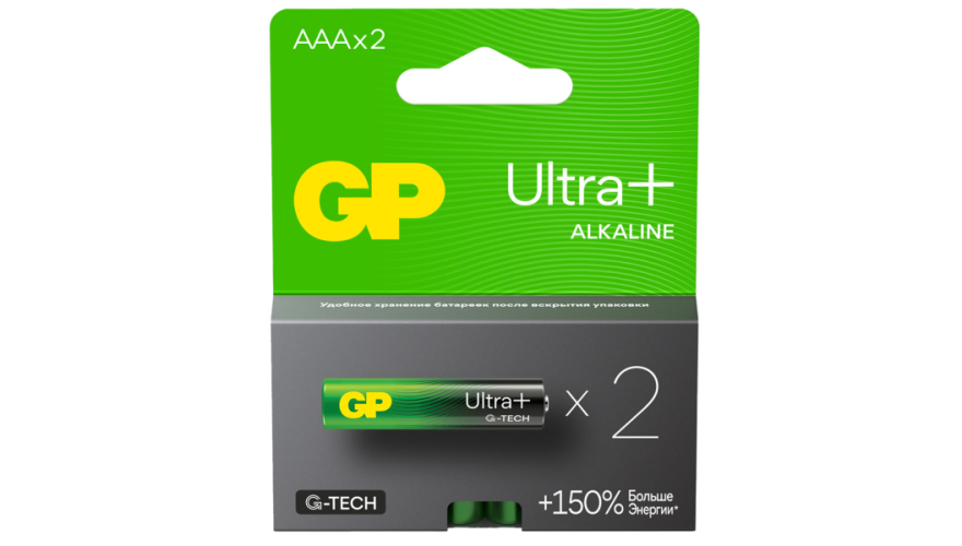 Батарейки GP Ultra Plus Alkaline AAА (2шт)