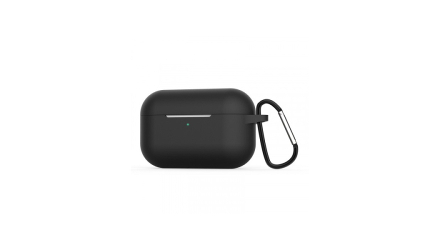 Силиконовый чехол для Apple AirPods 3 с карабином Black