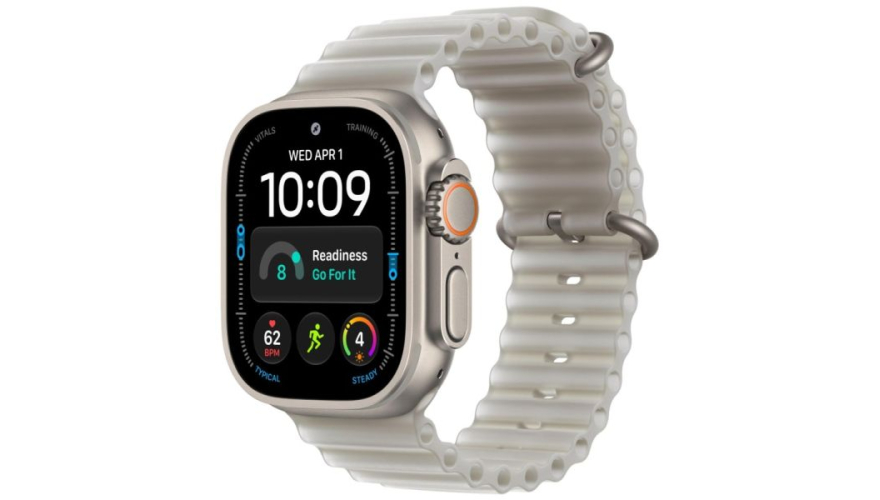 Часы Apple Watch Ultra 4 49mm Natural Titanium Case TransluGray Ocean Band