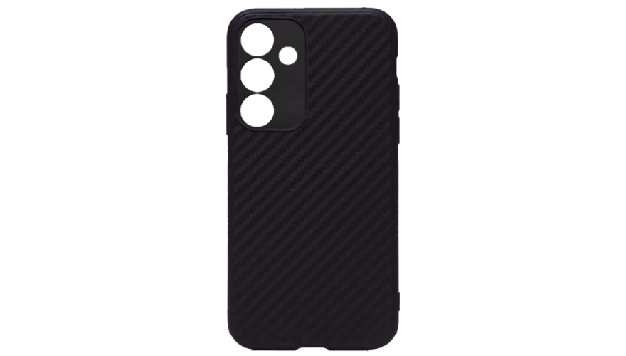 Чехол-накладка силикон под карбон для Samsung Galaxy A55 (5G) Черный