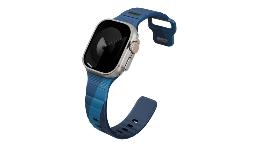 Ремешок Uniq Stride SE FKM Rubber для Apple Watch 44/45/46/49mm Storm Blue (Синий) 