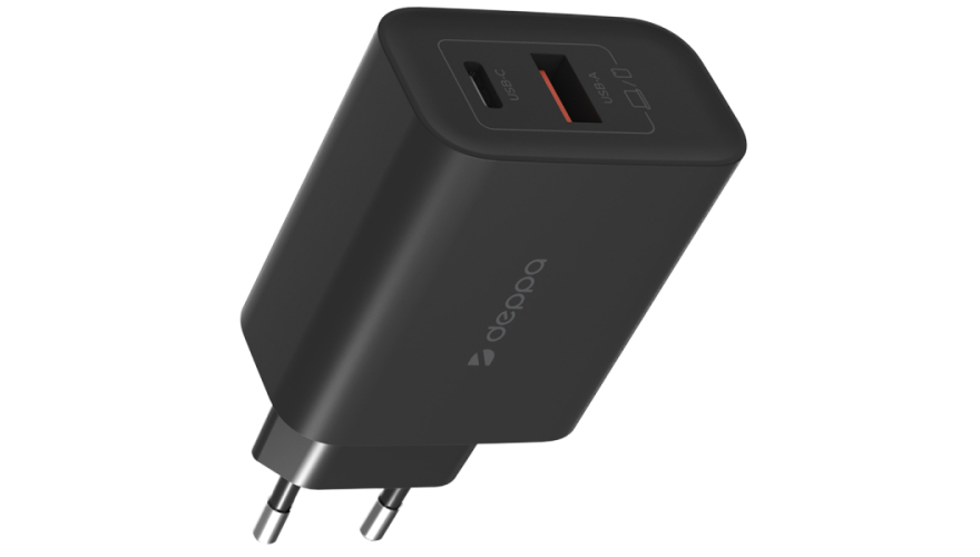 СЗУ Deppa Wall Charger USB-C + USB-A 45W Черный (арт.11495)