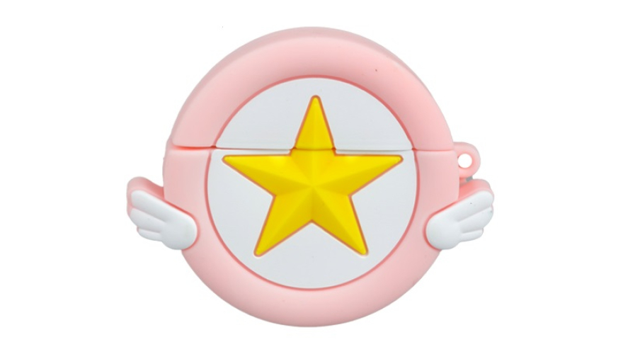 Силиконовый чехол для Apple AirPods Pro (Розовая звезда)