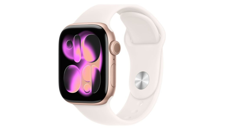 Часы Apple Watch Series 11 46mm Rose Gold Aluminum Case Light Blush Sport Band S/M
