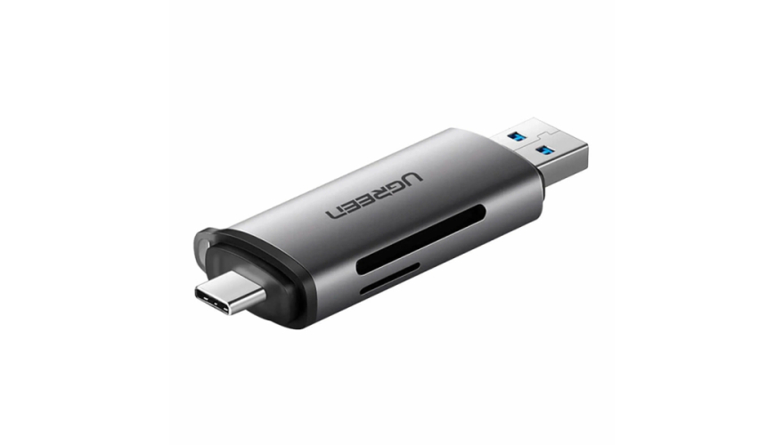 Картридер UGREEN CM185 USB3.0/USB-C (50706) Grey (Серый)