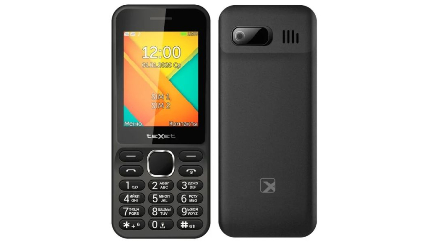 Телефон Texet TM-D326 Dual Sim Black