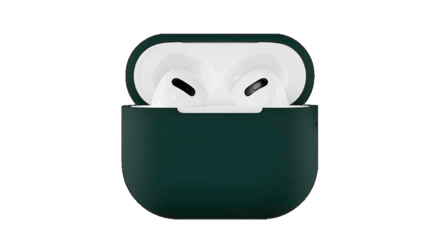 Силиконовый чехол VLP Silicone Case Soft Touch для Apple AirPods 3 Dark Green