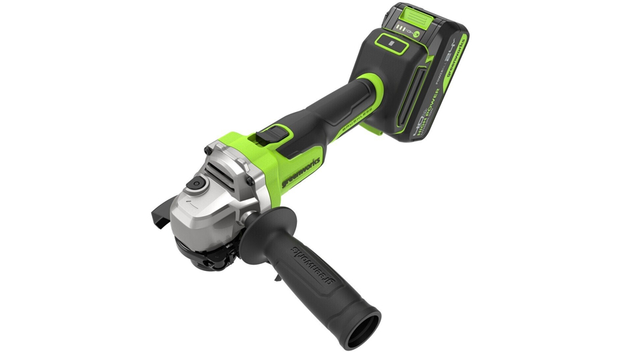 Угловая шлифовальная машина аккумуляторная Greenworks AG590 24В (3201007CUB) (С акб 4Ач и зу)