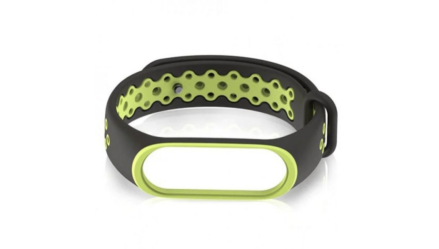 Ремешок силиконовый RedLine для Xiaomi Mi Band 6 Dark/Yellow