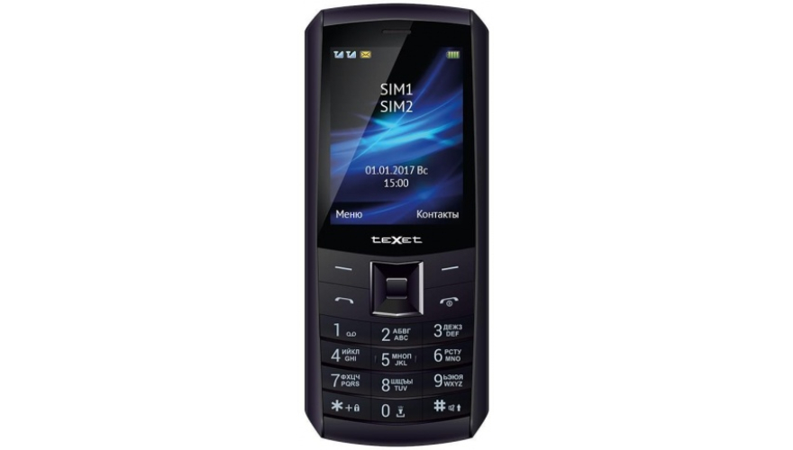 Телефон Texet TM-D328 Dual Sim Black