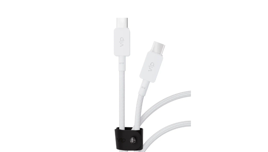 Кабель VLP Nylon Cable Type-C - Type-C 100W 1.2m White (Белый)