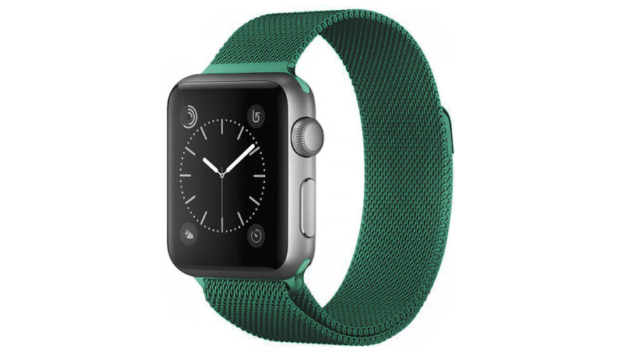 Ремешок для Apple Watch 38/40/41mm Milanese Loop Темно-Зеленый