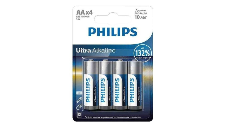 Батарейки Philips Ultra Alkaline AA (4шт)