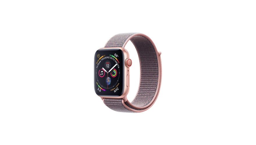 Ремешок из нейлона DF для Apple Watch 42/44/45/49mm Pink Gold