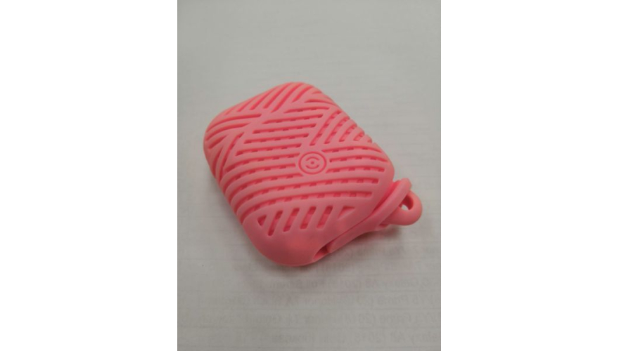 Cиликоновый чехол для Apple Airpods Blue tooth Earphone Case Pink