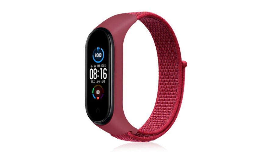 Ремешок нейлоновый RedLine для Xiaomi Mi Band 6 Purple