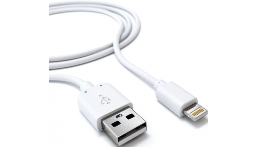 СЗУ Borasco 2 USB 5V-2.1A+дата кабель 8-pin1м.White арт.20650