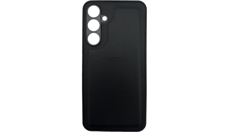 Чехол-накладка силикон под кожу для Samsung Galaxy A36 Черный