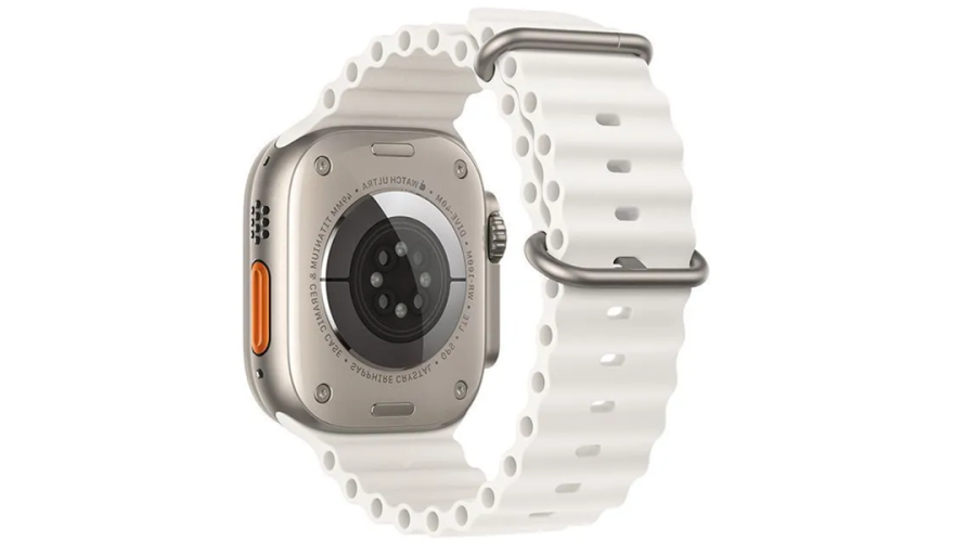 Ремешок Hoco для Apple Watch 42/44/45/49mm Marine Doble Buckle Silicone Strap White