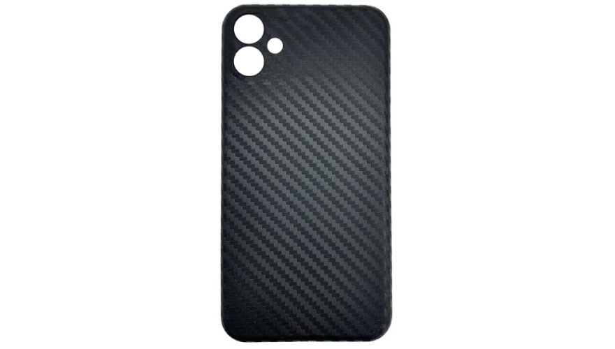 Чехол-накладка силикон под карбон для Samsung Galaxy A05 Черный