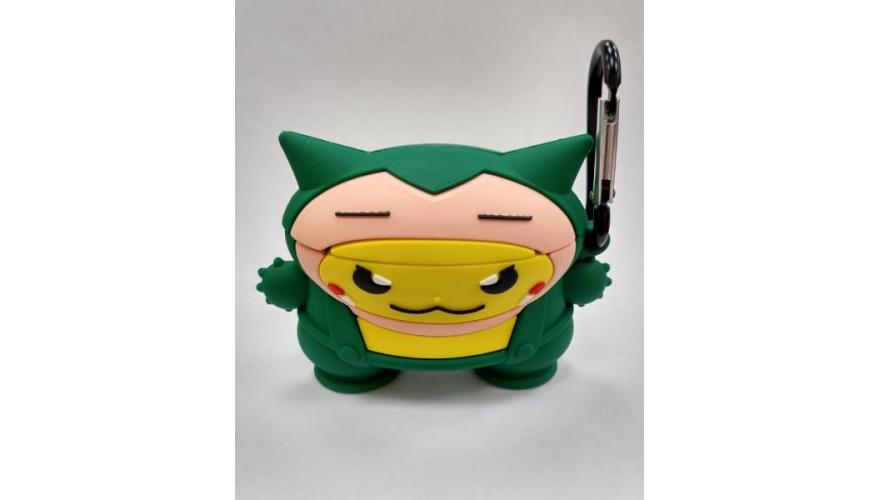 Силиконовый чехол для Apple AirPods Pro (Зеленый покемон)